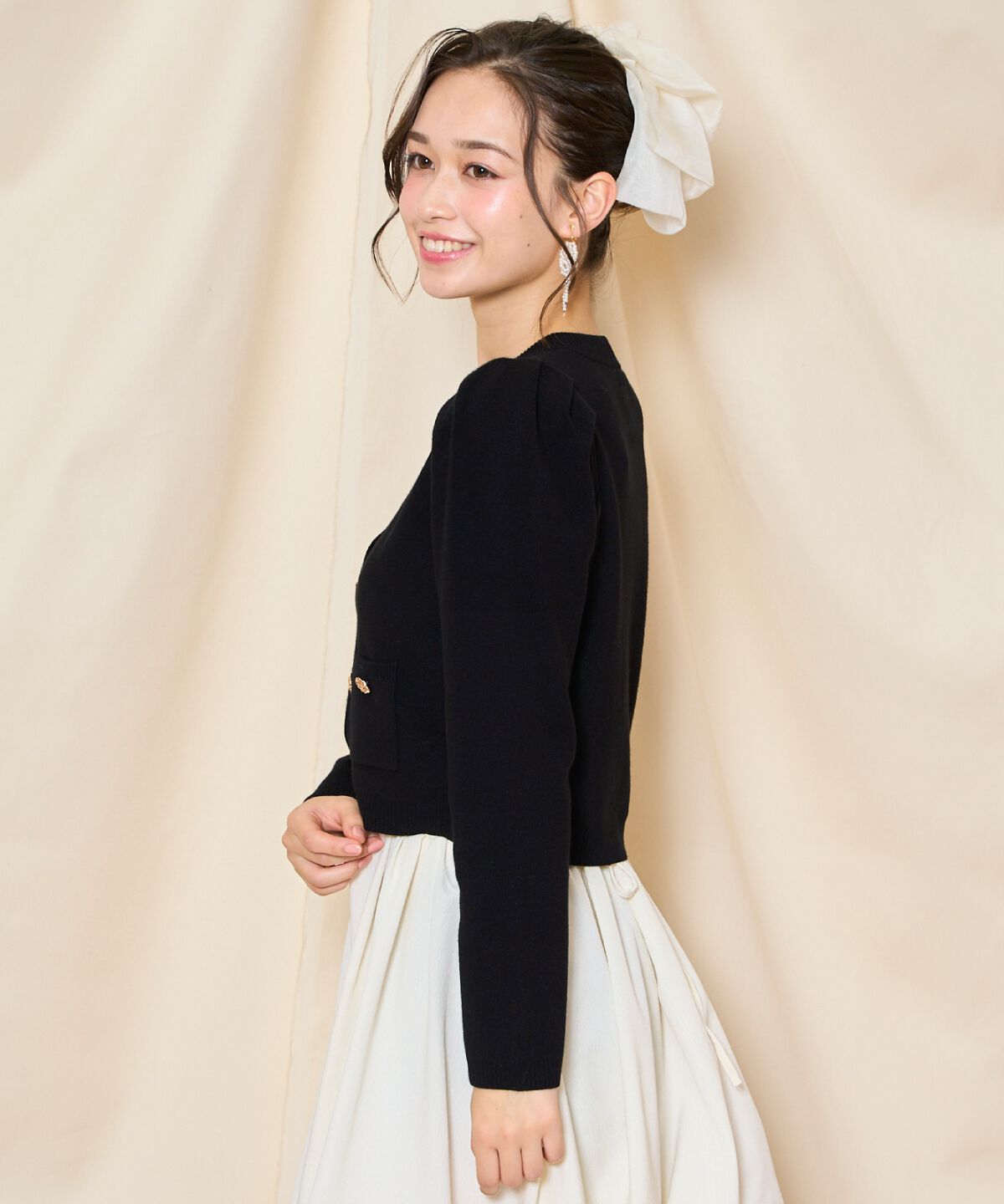 WILLSELECTION「タックスリーブニットカーディガン」|カーディガン|