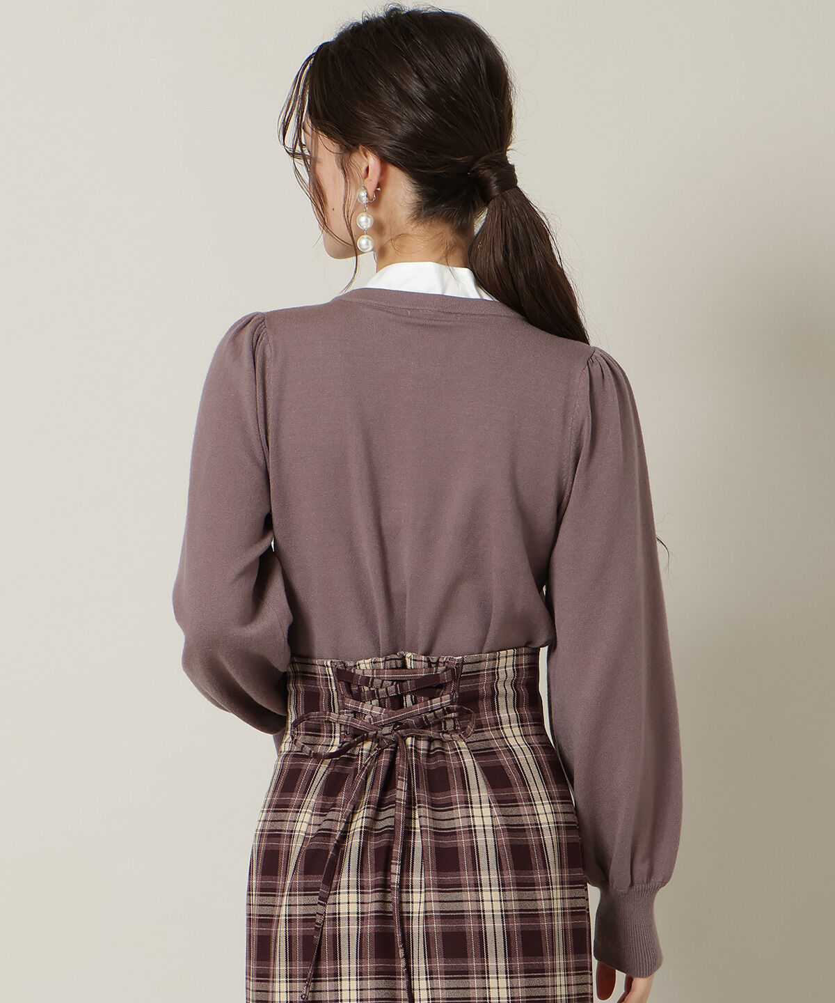 WILLSELECTION「リボンドッキングプルオーバー」|ニット・セーター|