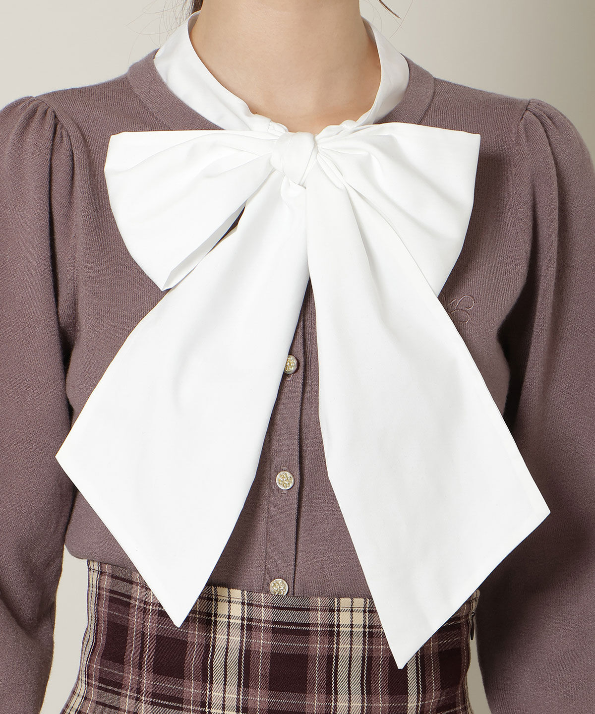 WILLSELECTION「リボンドッキングプルオーバー」|ニット・セーター|