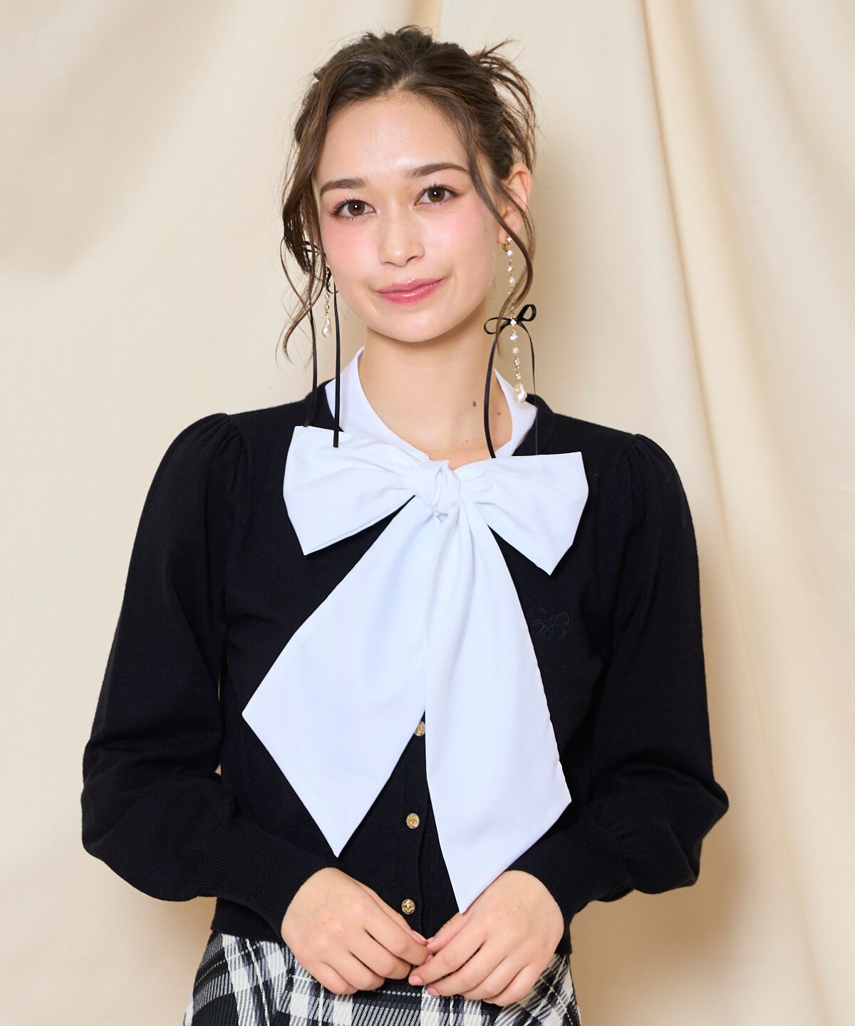 WILLSELECTION「リボンドッキングプルオーバー」|ニット・セーター|