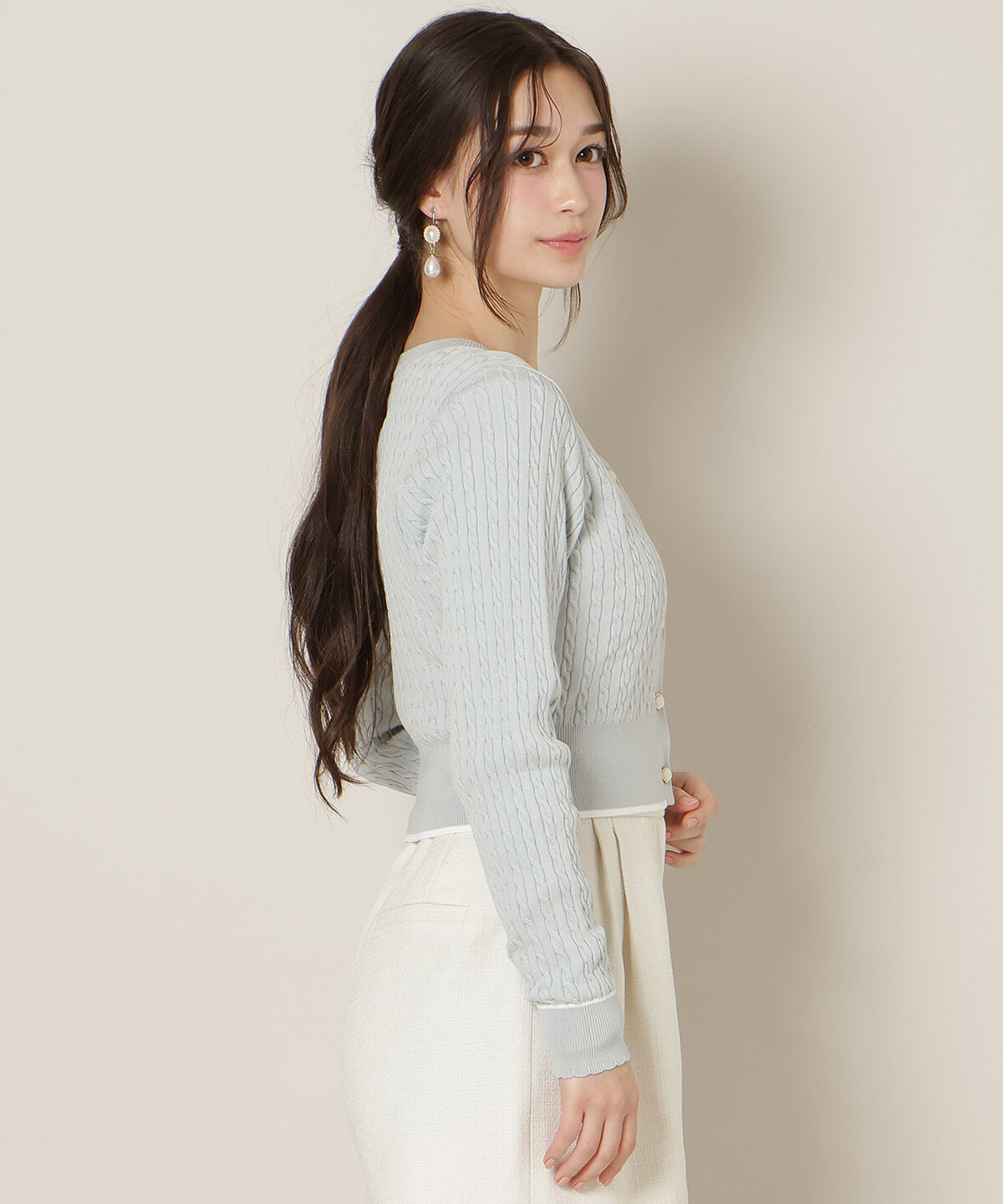 WILLSELECTION「ミニケーブルコンパクトカーディガン」|カーディガン|