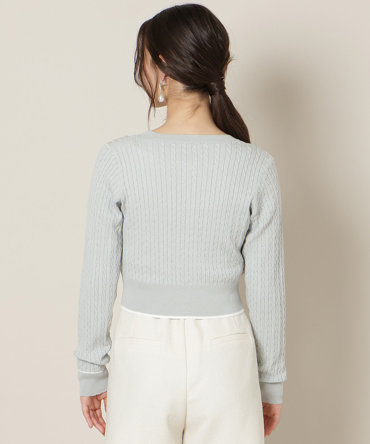 WILLSELECTION「ミニケーブルコンパクトカーディガン」|カーディガン|