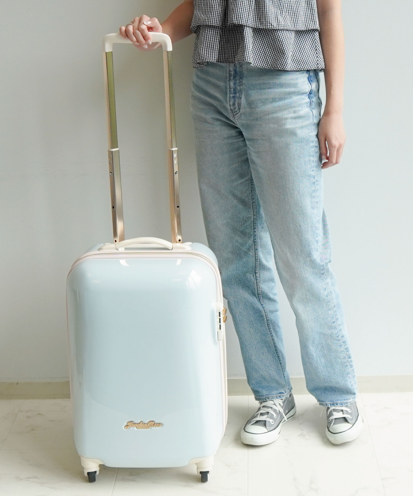 Jewelna Rose「キャンディポケット　スーツケース　56リットル　3ｰ5泊におすすめ　エキスパンド仕様　39872」|キャリーケース|ミントグリーン