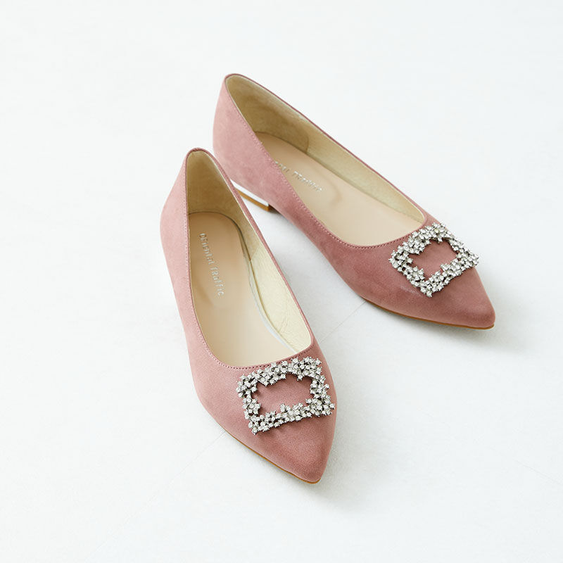 ORiental TRaffic「【アウトレット価格】メタリックヒールビジューパンプス/31126」|パンプス|PINK