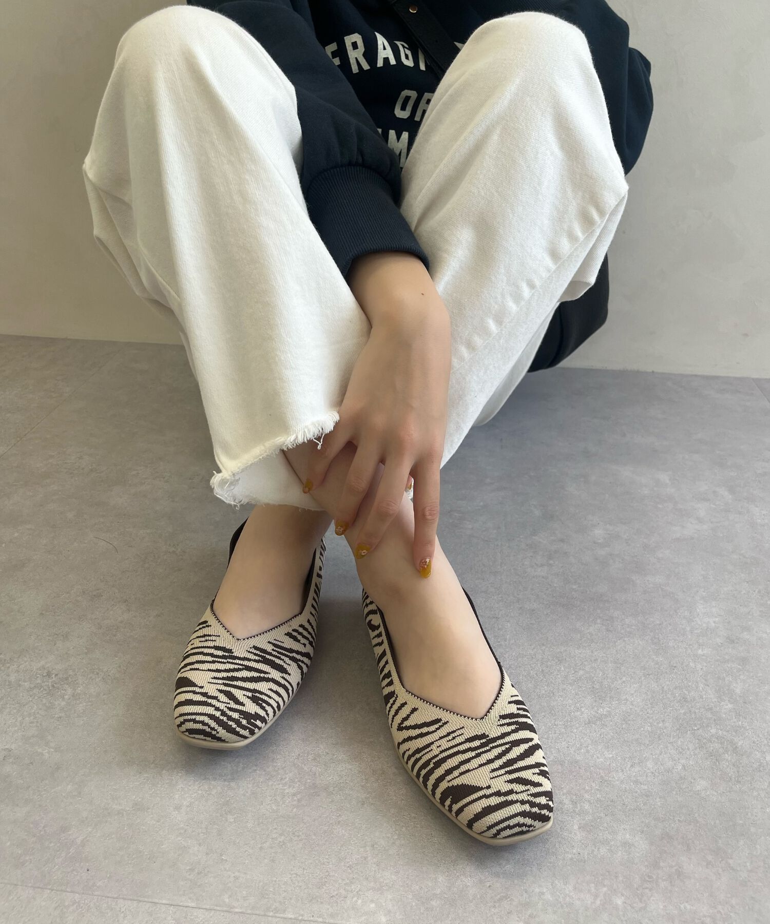 ORiental TRaffic「【洗濯OK】 ニットパンプス /R-3215 軽量 フラット ニット 通気性 柔らかい」|パンプス|