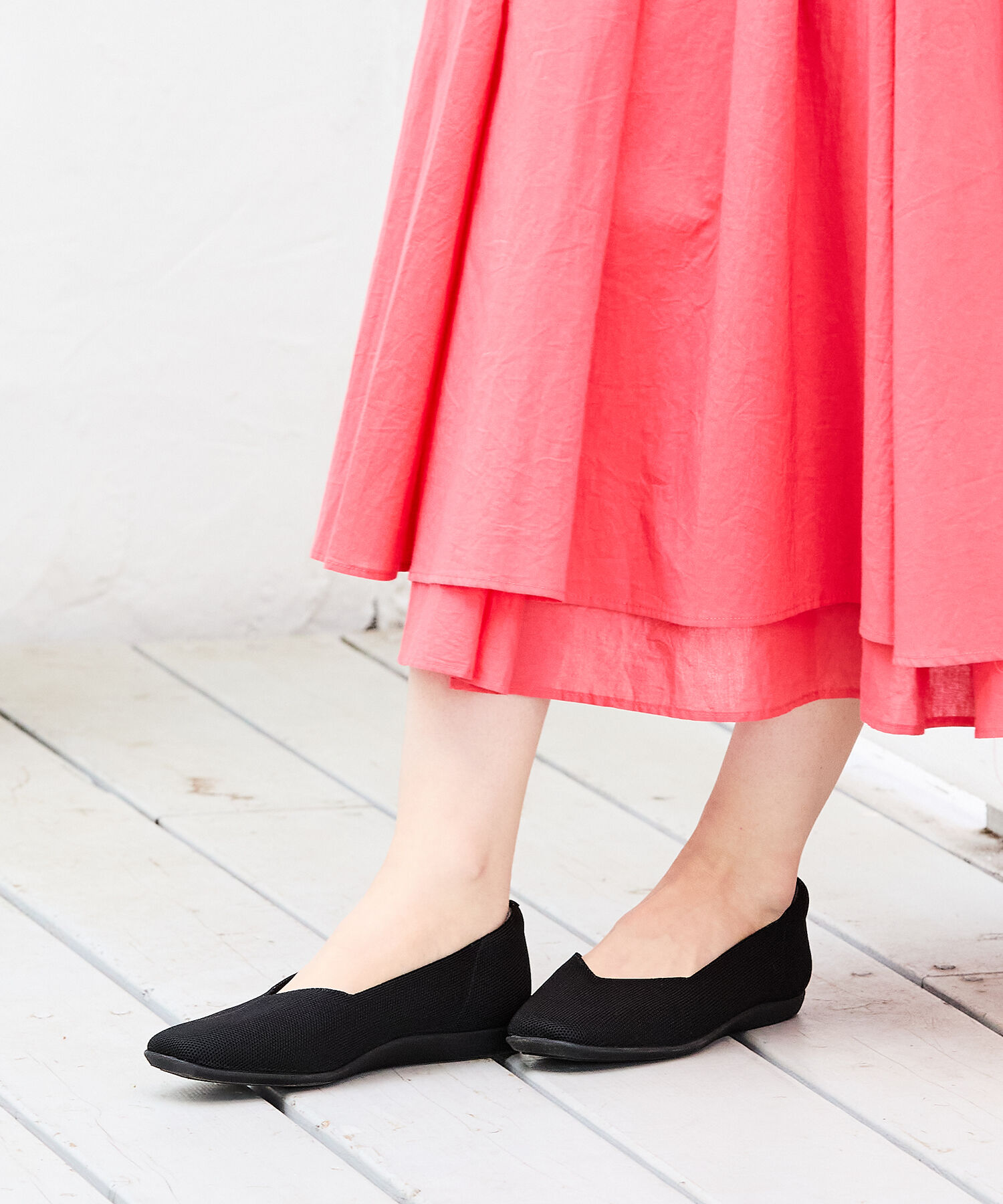 ORiental TRaffic「【洗濯OK】 ニットパンプス /R-3215 軽量 フラット ニット 通気性 柔らかい」|パンプス|