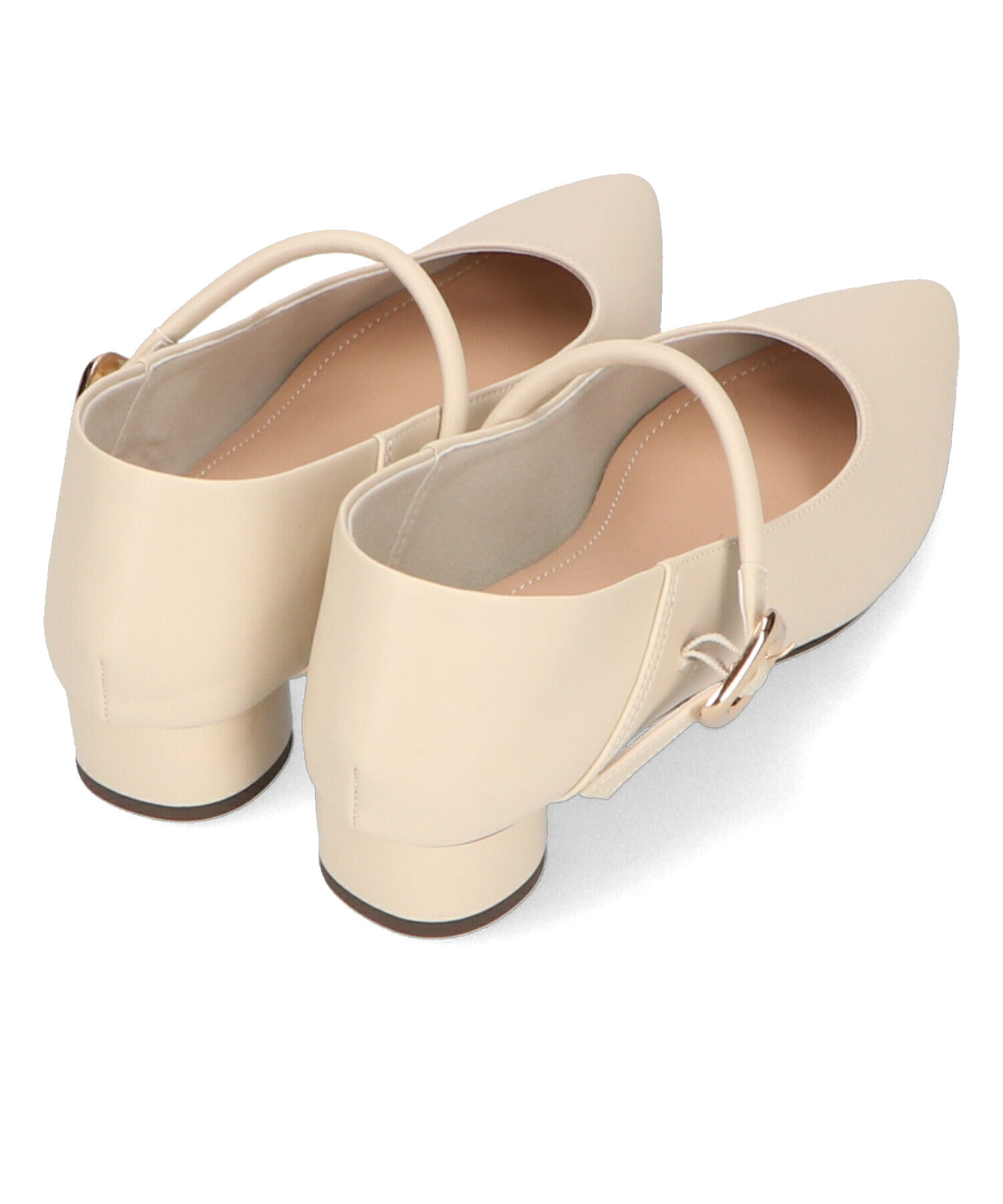 WA Oriental TRaffic「●隠しゴム付き●ポインテッドトゥ ストラップバブーシュ /42304 厚手クッション ヒール3cm 柔らかい」|パンプス|