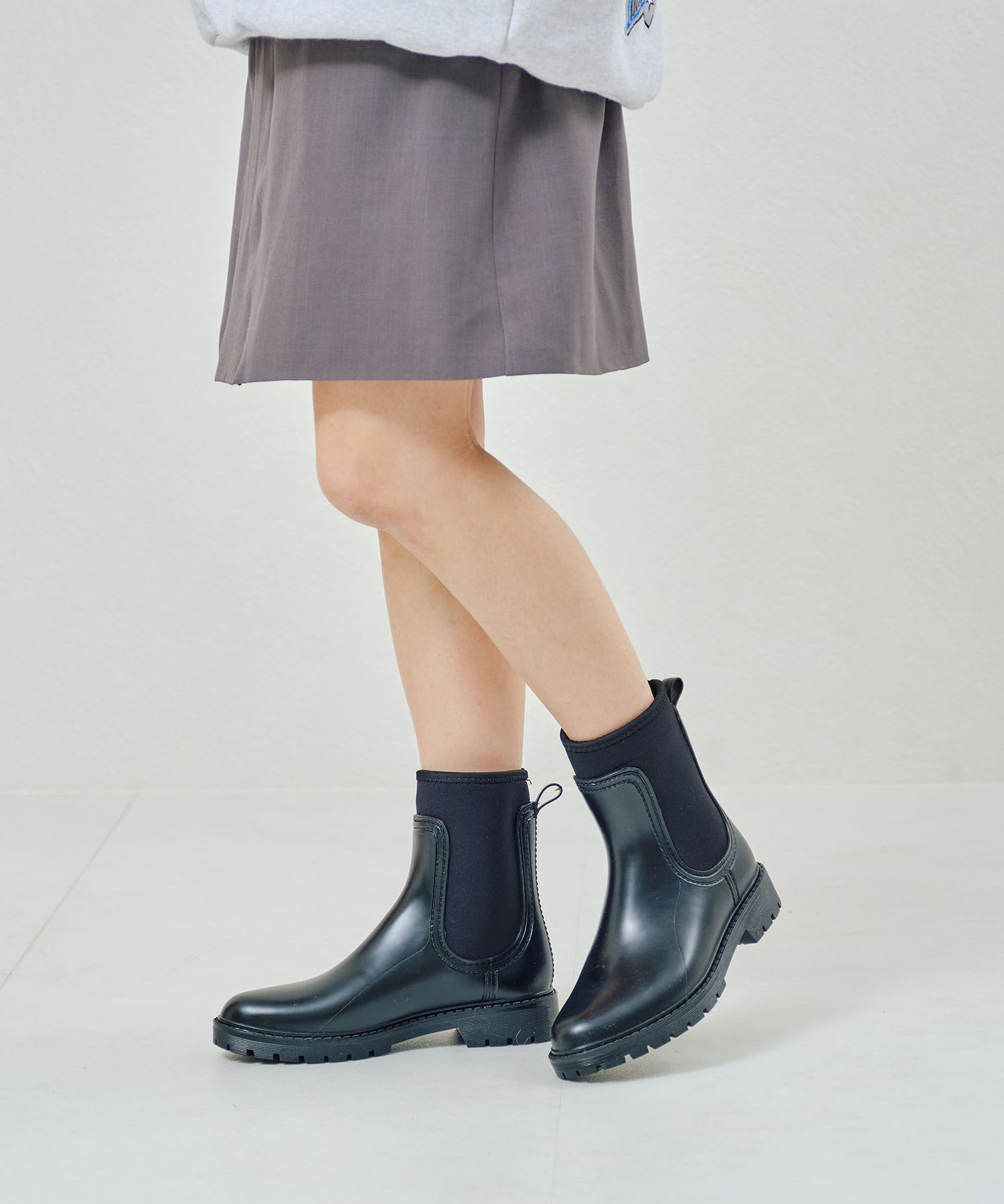 ORiental TRaffic「【防水】●2025春夏新作●サイドネオプレーンレインブーツ/R-0019 レインブーツ 人気 トレンド 売れてる」|ショートブーツ|