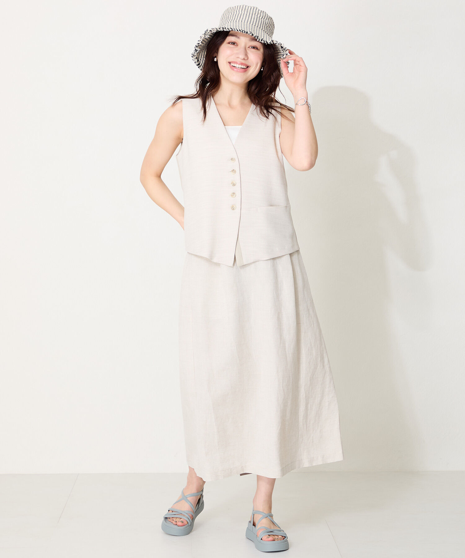 ORiental TRaffic「●2025春夏新作●クロスストラップ軽量ソールサンダル/51218 柔らかい フィット 人気 トレンド」|サンダル|