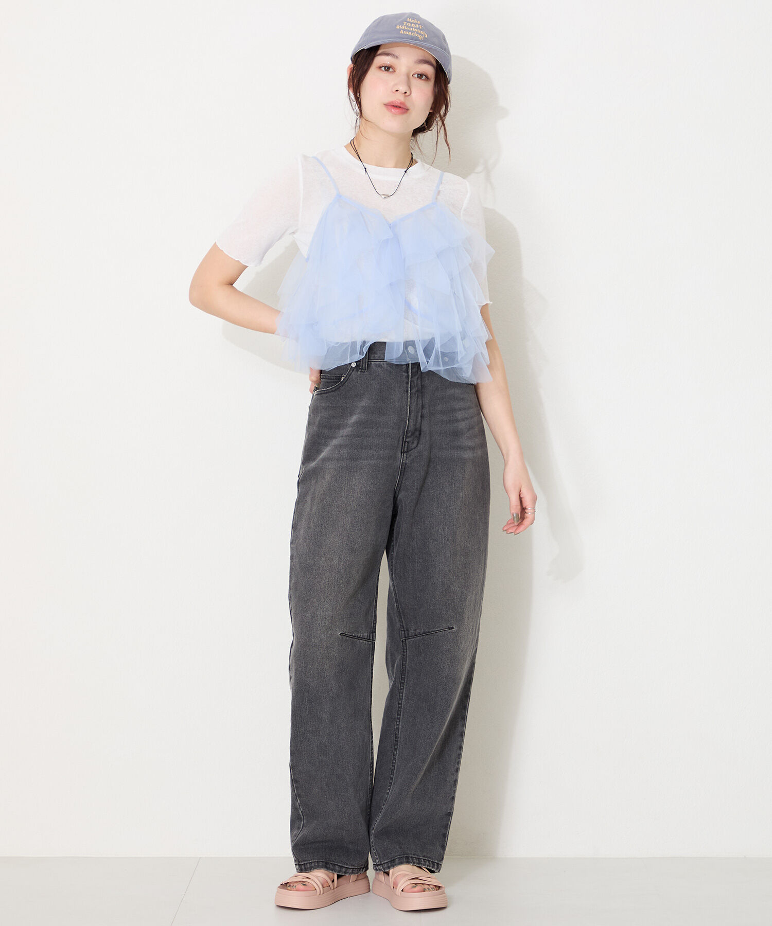 ORiental TRaffic「●2025春夏新作●クロスストラップ軽量ソールサンダル/51218 柔らかい フィット 人気 トレンド」|サンダル|