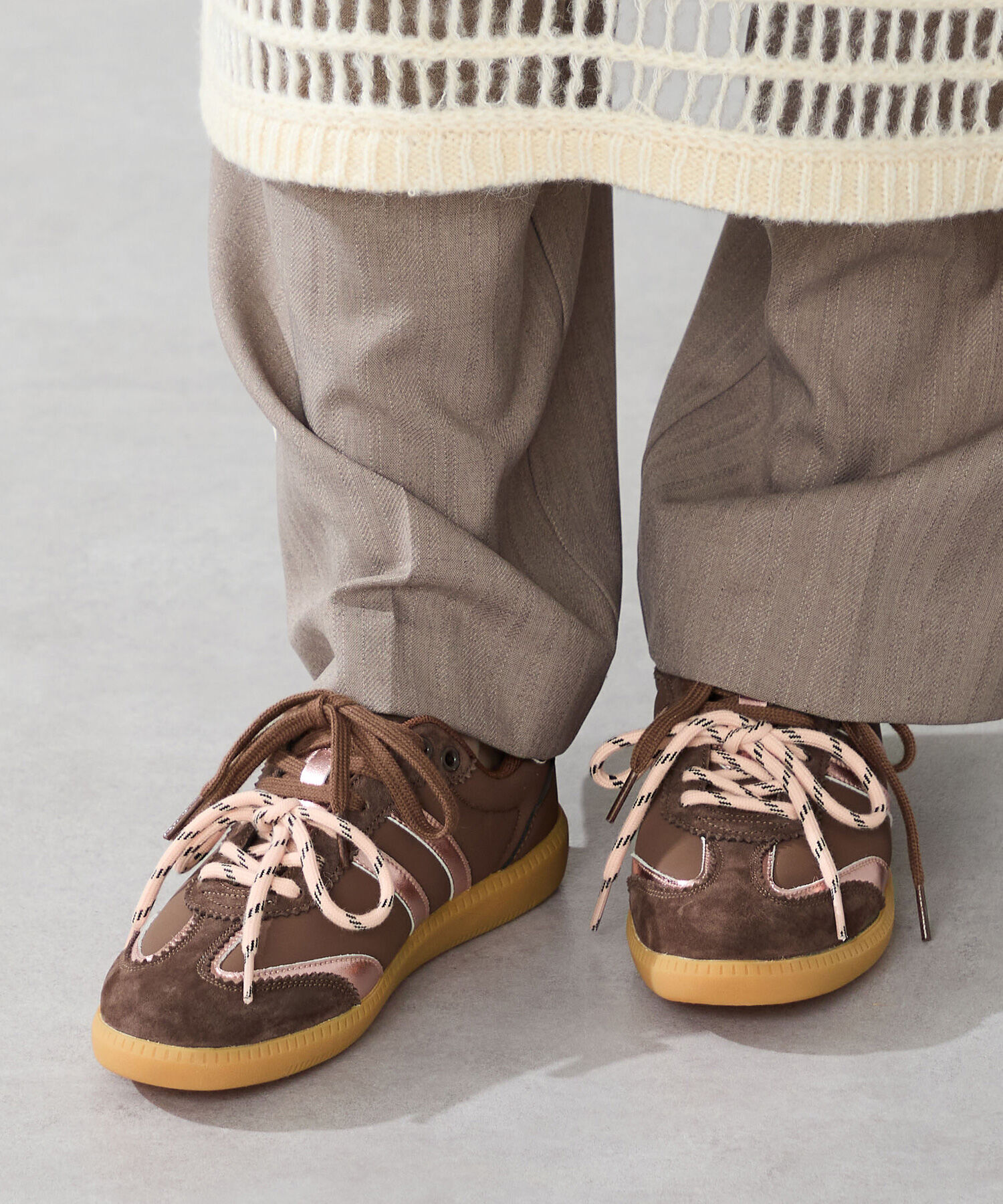 ORiental TRaffic「ダブルシューレースジャーマン スニーカー /OT3788 フラット」|スニーカー|