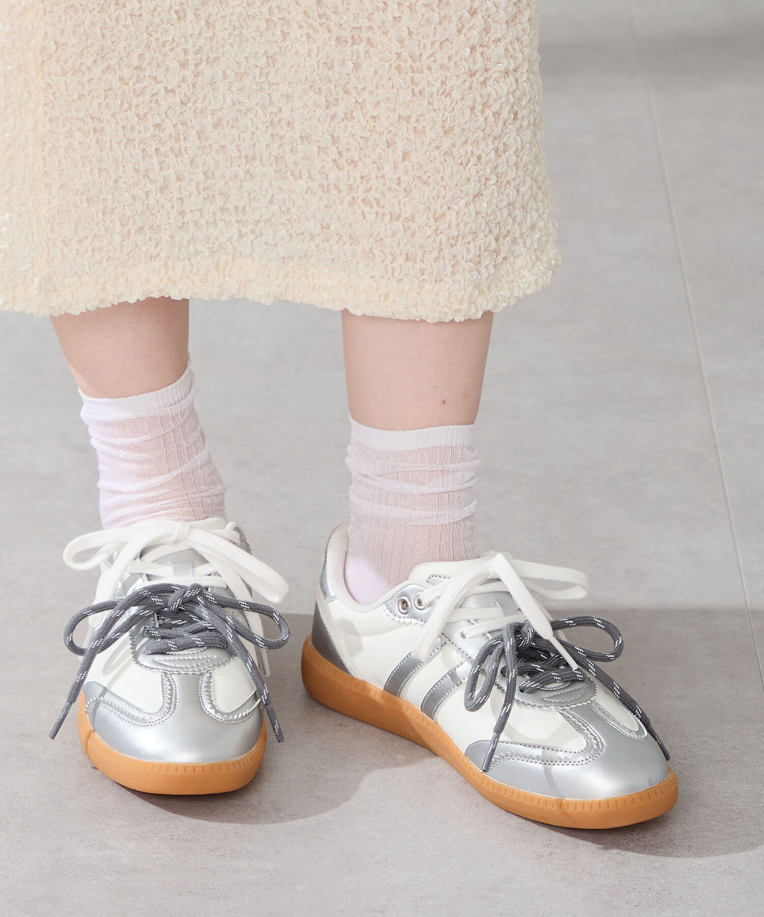 ORiental TRaffic「ダブルシューレースジャーマン スニーカー /OT3788 フラット」|スニーカー|