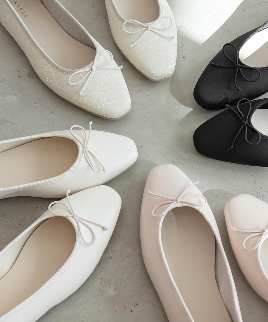  「軽量 スクエアトゥフラットパンプス」|パンプス|