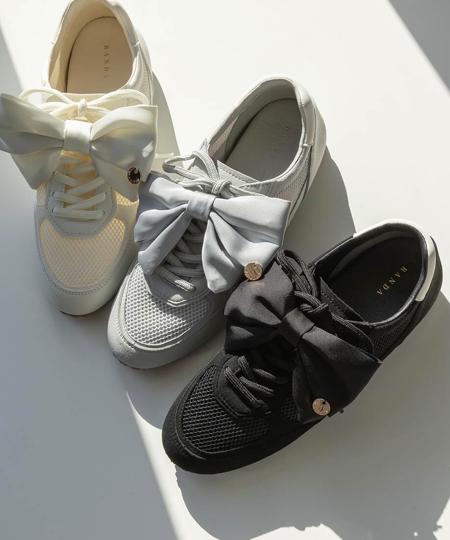  「2WAY サテンリボンロープロファイルスニーカー」|スニーカー|