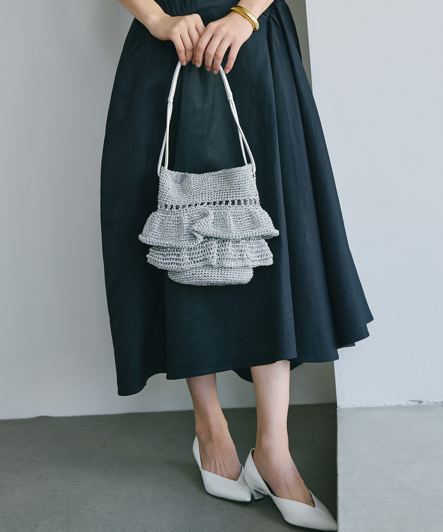 TOPKAPI BREATH「【TREASURE TOPKAPI】メタルコード フリル ショルダーバッグ」|ショルダー・メッセンジャー|