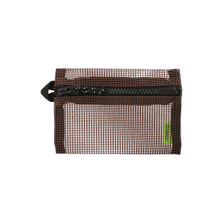  「コンター フラットケース メッシュS」|ポーチ|ブラウン