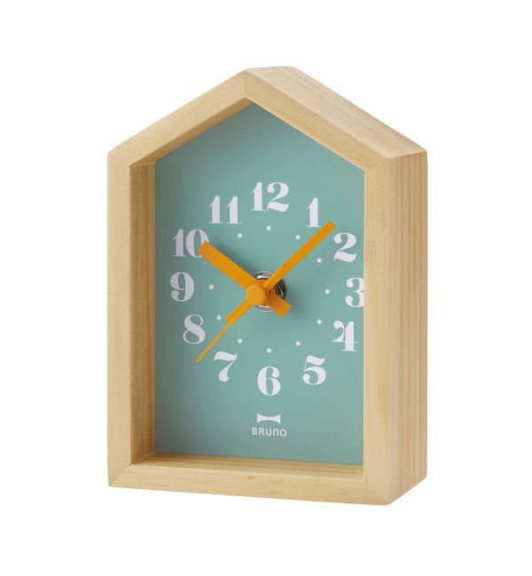 BRUNO「ミニウッドハウスクロック」|クロック・置時計|グリーン