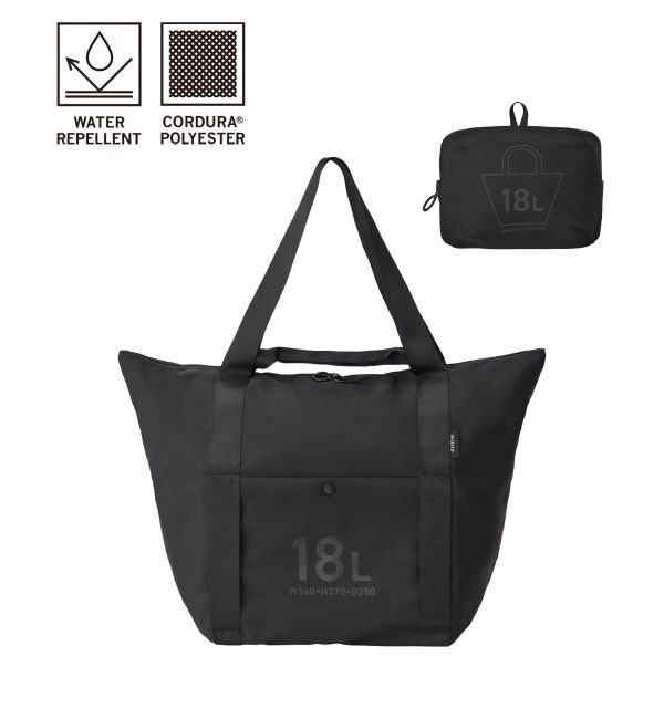 MILESTO「MILESTO UTILITY ポケッタブルトートバッグ 18L」|トートバッグ|ブラック
