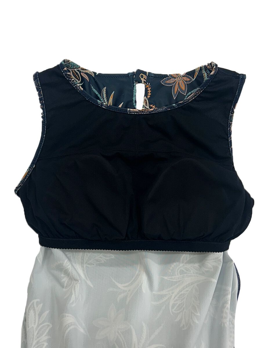 Riberce「【大人水着】オリエンタルフラワー柄オールインワン水着」|コンビネゾン|