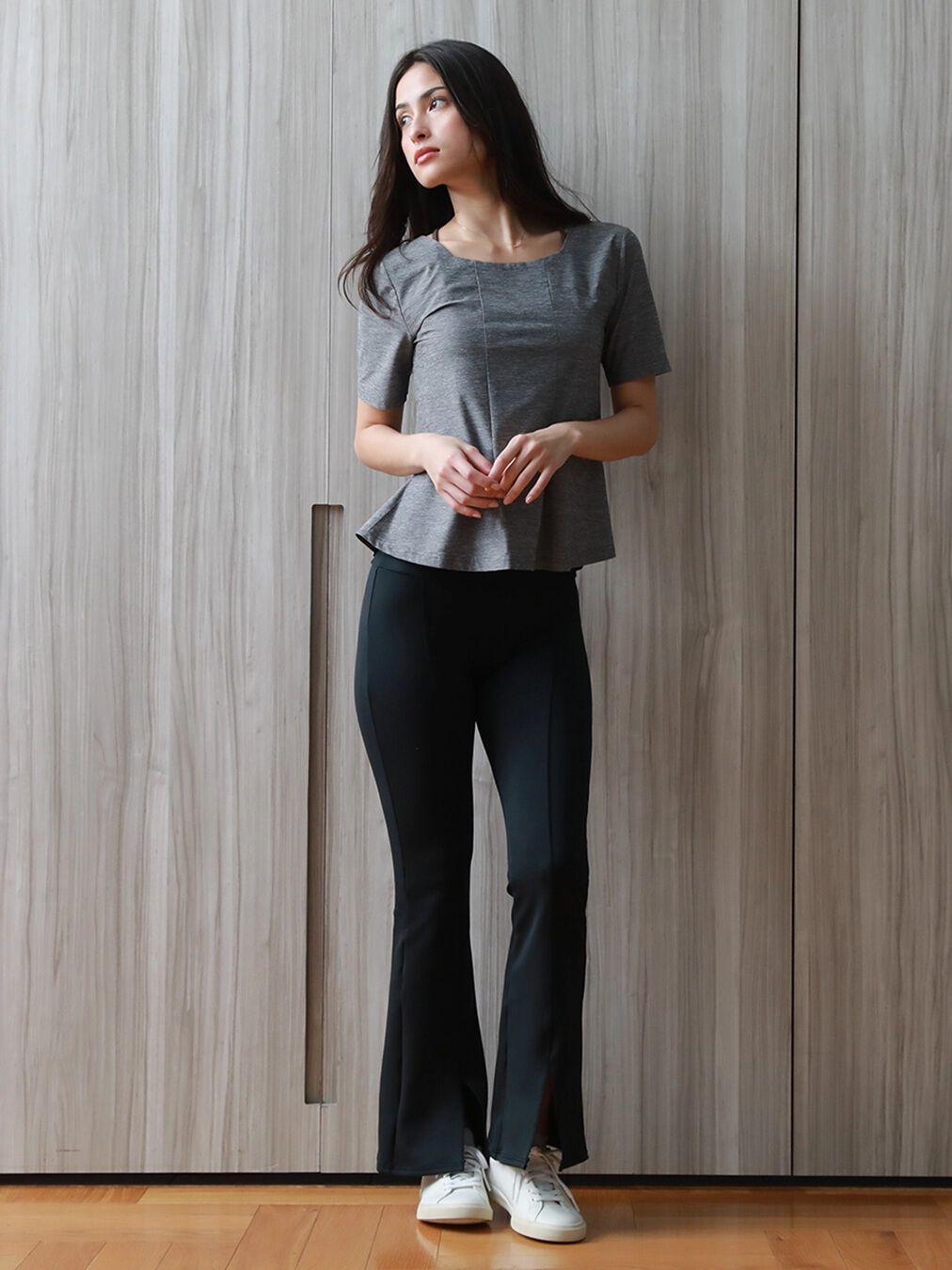 ALBOVE「美脚フレアデザインレギンス」|スポーツ|