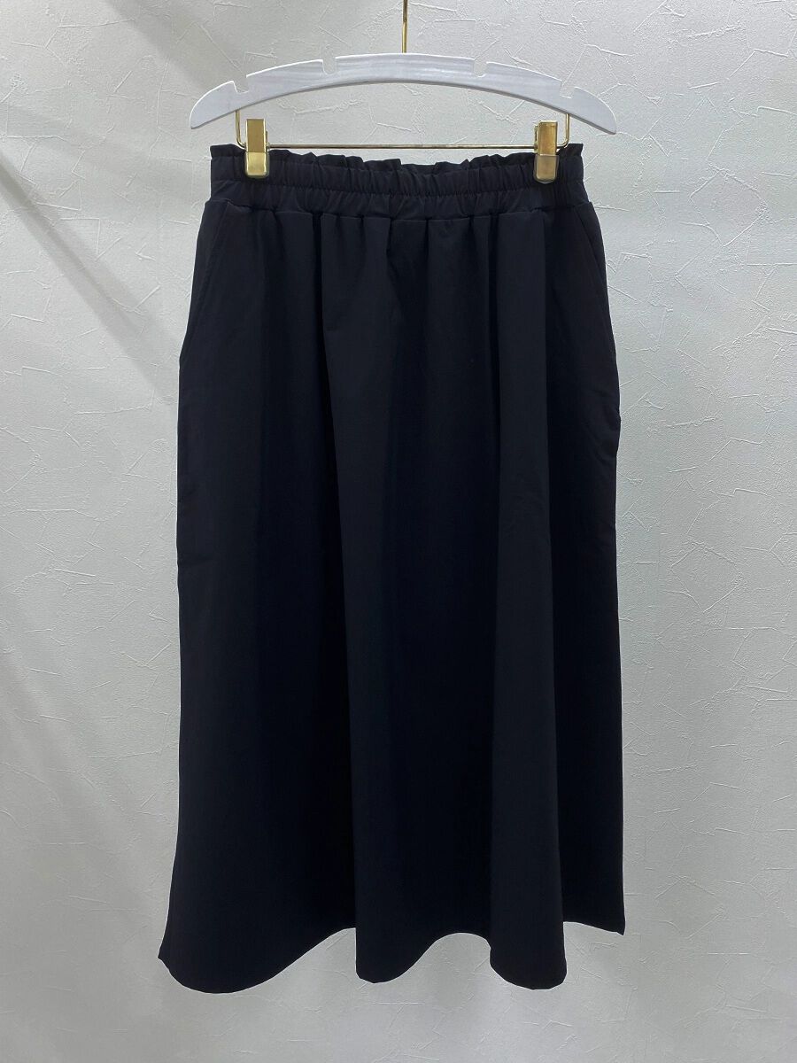 ALBOVE「ミモレ丈スカート」|スカート|ブラック