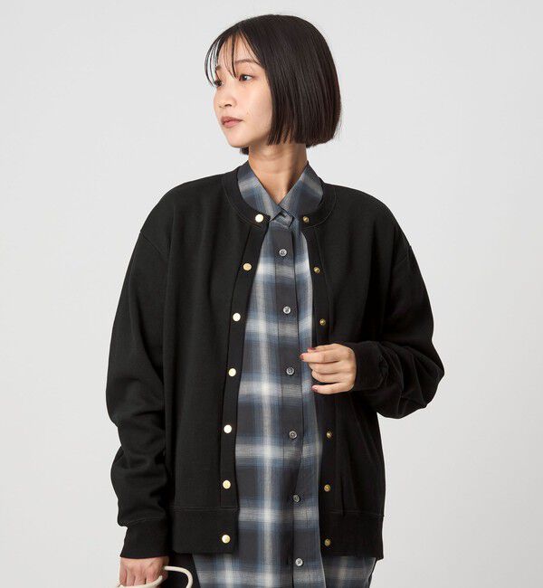 UNITED ARROWS green label relaxing「メタル調 ドットボタン カーディガン」|カーディガン|