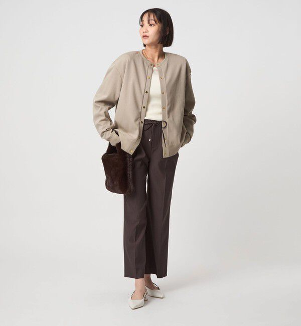 UNITED ARROWS green label relaxing「メタル調 ドットボタン カーディガン」|カーディガン|