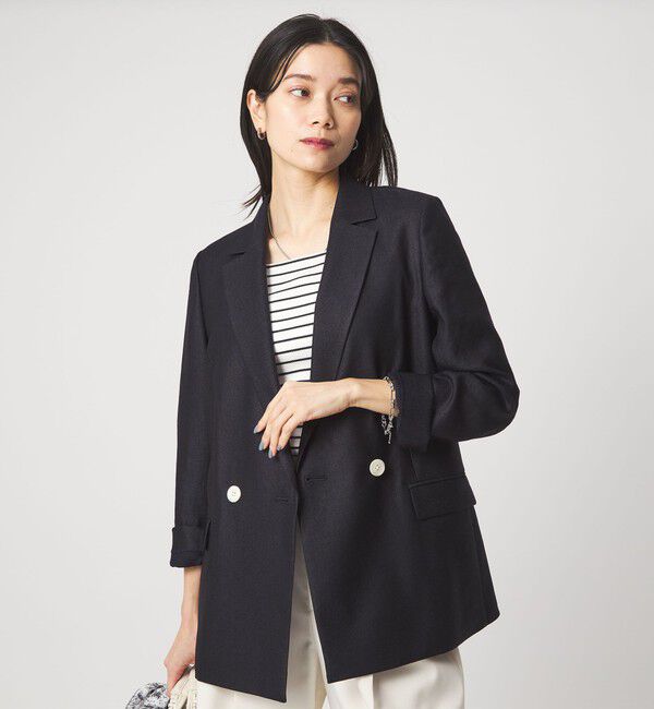 UNITED ARROWS green label relaxing「［size SHORTあり］リネンライク 2B ジャケット」|テーラードジャケット|NAVY