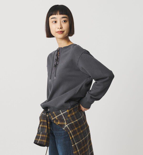 BEAUTY&YOUTH UNITED ARROWS「コットン レースアッププルオーバー」|スウェット・ジャージ|