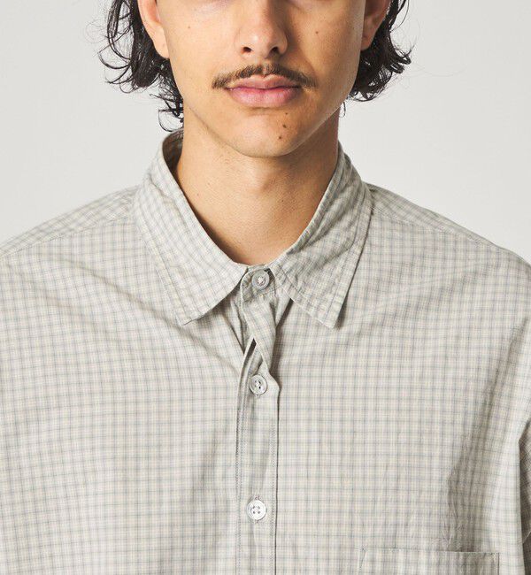 STEVEN ALAN「＜Steven Alan＞ オーガニックコットン マイクロチェック リバースシーム シャツ LOOSE」|シャツ・ブラウス|