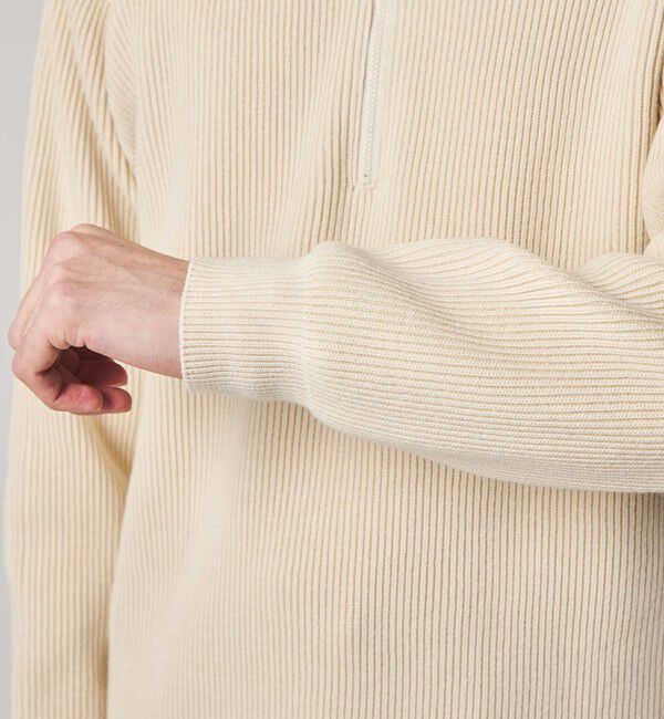 STEVEN ALAN「＜Steven Alan＞ T/C 9G アゼ ハーフジップ ドライバーズ ニット」|ニット・セーター|