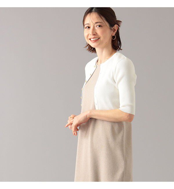 Demi-Luxe BEAMS 「AURALEE / GIZA HIGH GAUGE RIB KNIT SHORT CARDIGAN」|ニット・セーター|