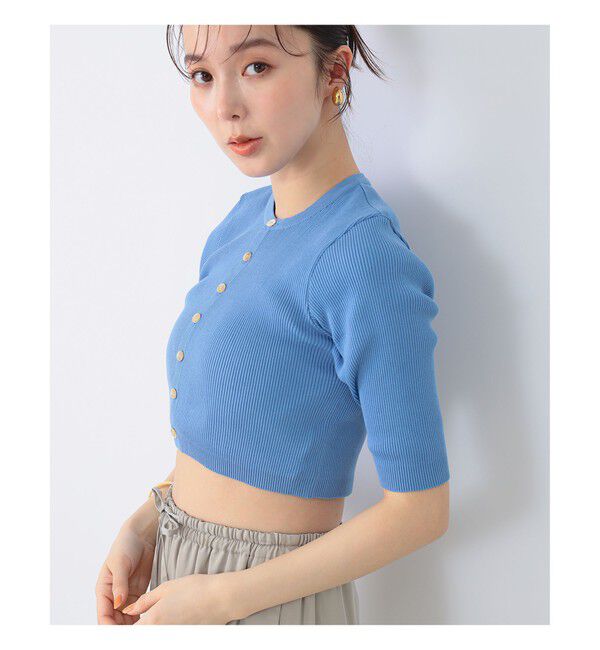 Demi-Luxe BEAMS 「AURALEE / GIZA HIGH GAUGE RIB KNIT SHORT CARDIGAN」|ニット・セーター|