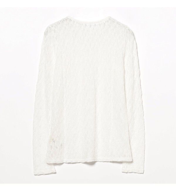 Ray BEAMS 「ストレッチレース クルーネック Tシャツ」|Tシャツ・カットソー|