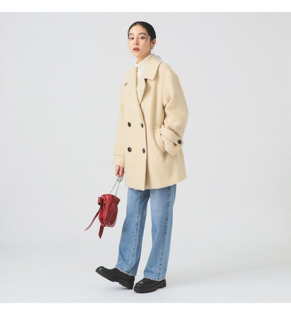 Ray BEAMS 「シャギー ダブル ハーフ コート」|その他|