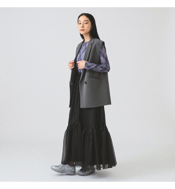 Ray BEAMS 「シアー ティアード スカート」|スカート|