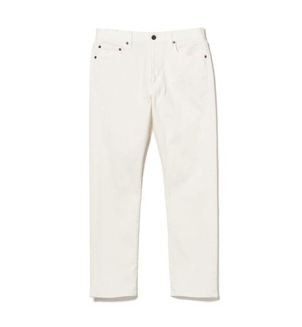BEAMS PLUS「5 ポケット テーパード ピケ パンツ」|チノ|WHITE