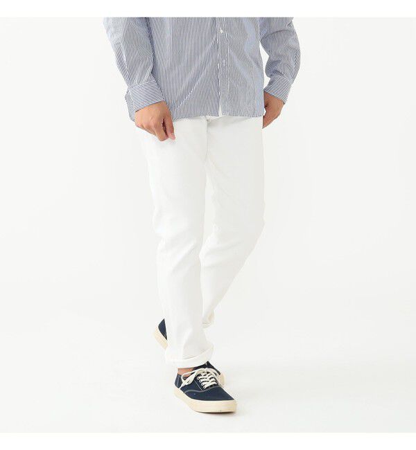 BEAMS PLUS「5 ポケット テーパード ピケ パンツ」|チノ|