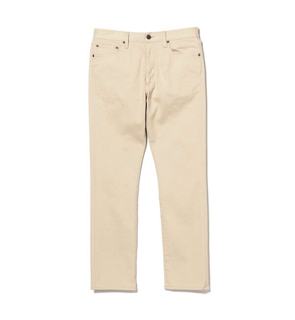 BEAMS PLUS「5 ポケット テーパード ピケ パンツ」|チノ|BEIGE