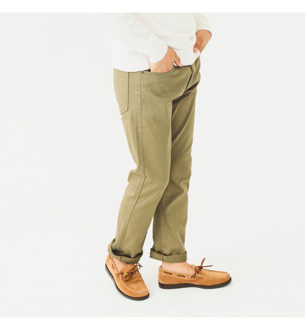 BEAMS PLUS「5 ポケット テーパード ピケ パンツ」|チノ|