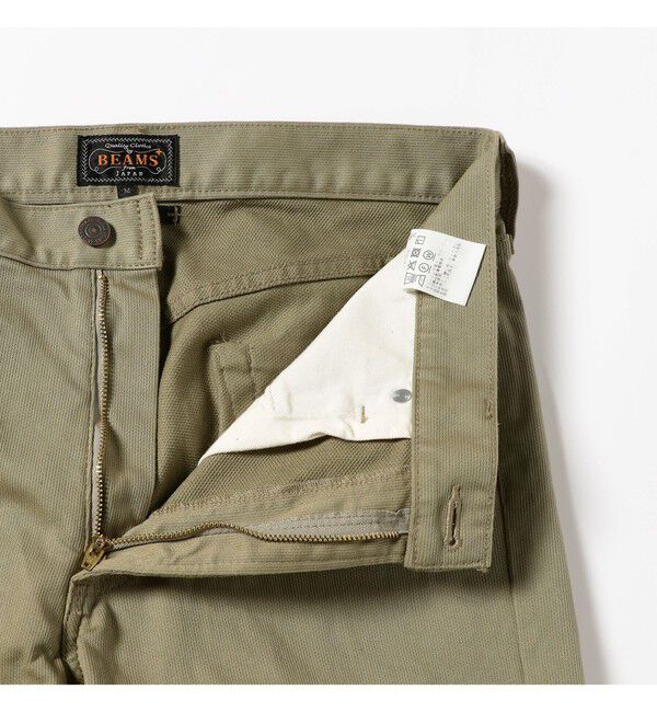 BEAMS PLUS「5 ポケット テーパード ピケ パンツ」|チノ|