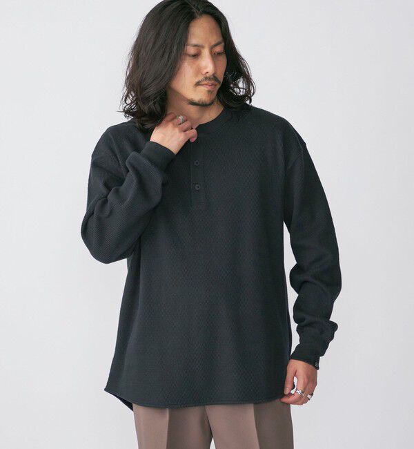 SHIPS「【SHIPS別注】THYARD:  ヘンリーネック サーマル 長袖 カットソー」|Tシャツ・カットソー|