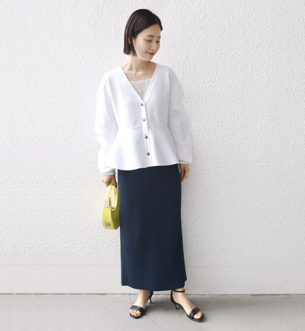 SHIPS for women「【WEB限定】〈手洗い可能〉ラメ リブ ニット スカート」|スカート|