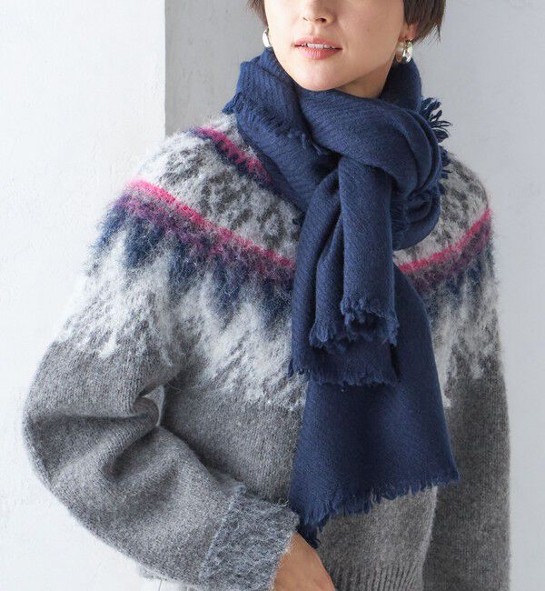 SHIPS for women「カシミヤ 100 ライト ストール」|ストール|ネイビー