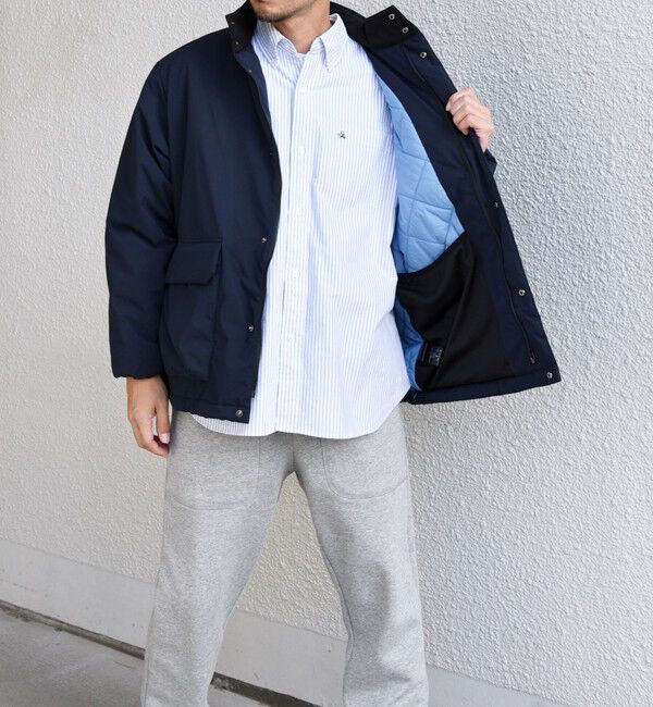 SHIPS any「SHIPS any:〈撥水・防風等〉多機能 中綿 2トーン スタンド ブルゾン◇」|ブルゾン・スタジャン|