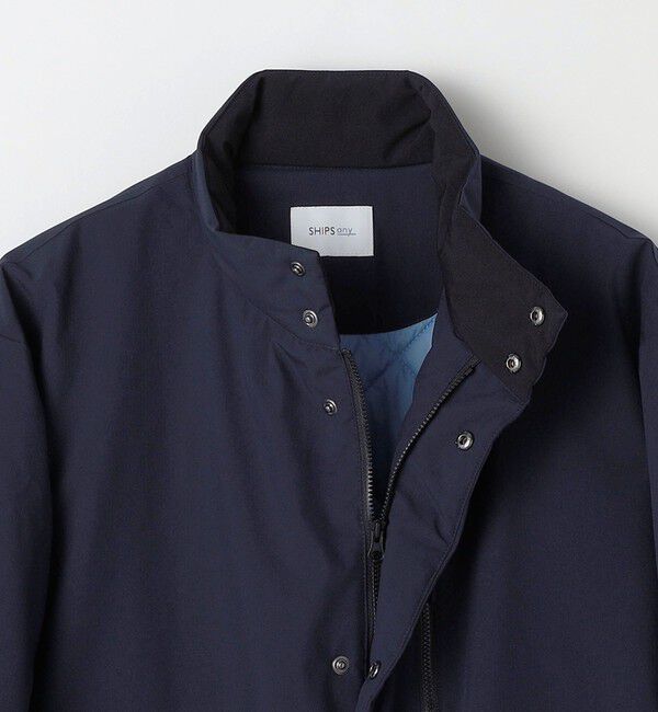 SHIPS any「SHIPS any:〈撥水・防風等〉多機能 中綿 2トーン スタンド ブルゾン◇」|ブルゾン・スタジャン|