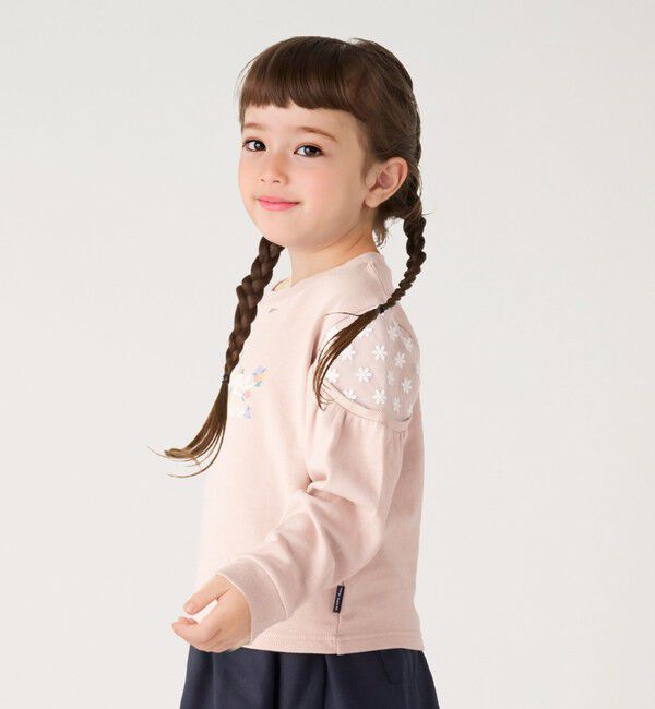 SHIPS Colors 「SHIPS Colors: 80～130cm / ショルダー レース ロゴ スウェット◇」|スウェット・ジャージ|