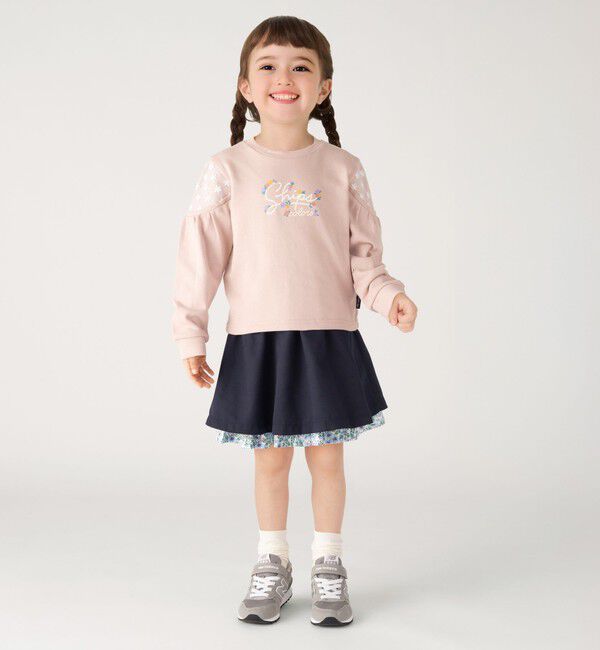 SHIPS Colors 「SHIPS Colors: 80～130cm / ショルダー レース ロゴ スウェット◇」|スウェット・ジャージ|