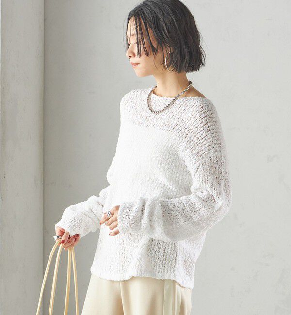 SHIPS for women「〈手洗い可能〉ループヤーン ボートネック プルオーバー」|ニット・セーター|