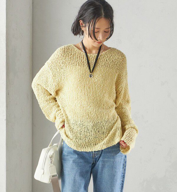 SHIPS for women「〈手洗い可能〉ループヤーン ボートネック プルオーバー」|ニット・セーター|
